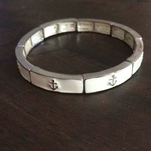 White Anchor Bracelet